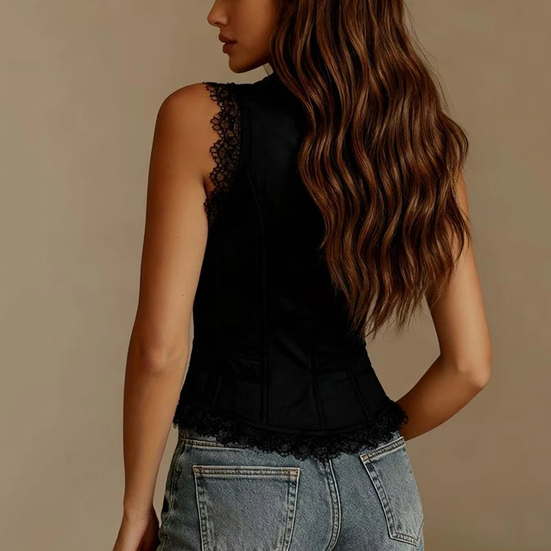 Women's Lace-Trim Tank Top