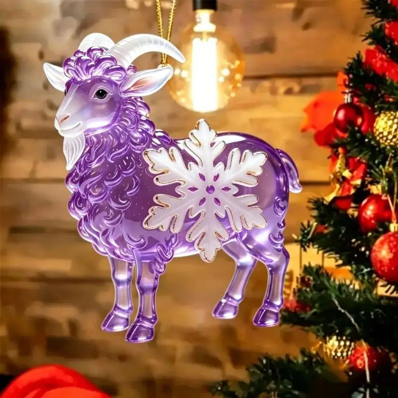 Acrylic Winged Goat Ornament
