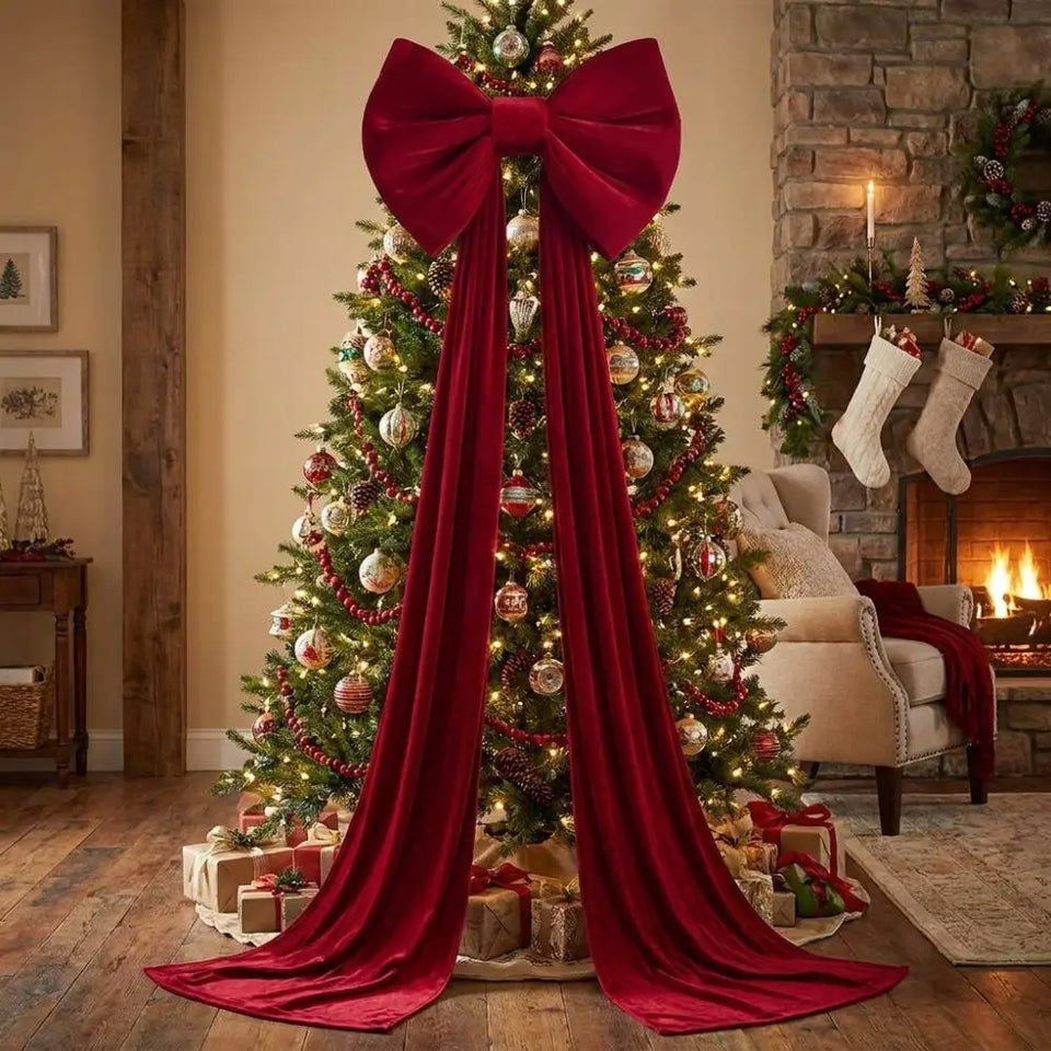 Large Velvet Christmas Bow