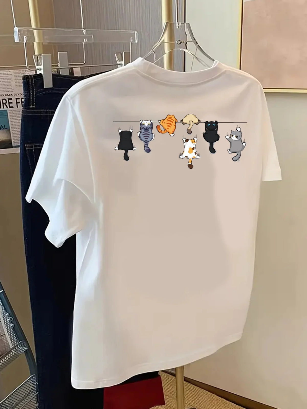 Women's Cat-Print T-Shirt