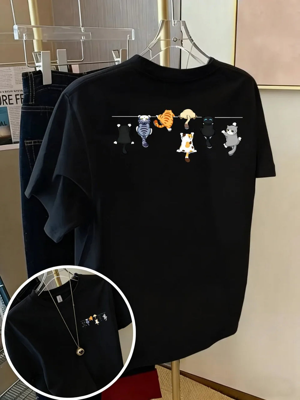 Women's Cat-Print T-Shirt