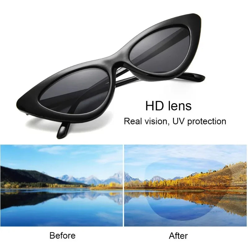 1pc Riding Fishing Sunglasses Retro Vintage Sunglasses Fashion Cateye Goggles Sexy Small Cat Eye Sun Glasses for Women