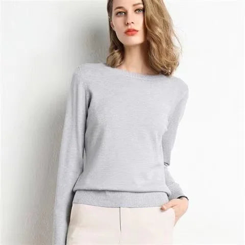 Women's Crew-Neck Pullover Sweater