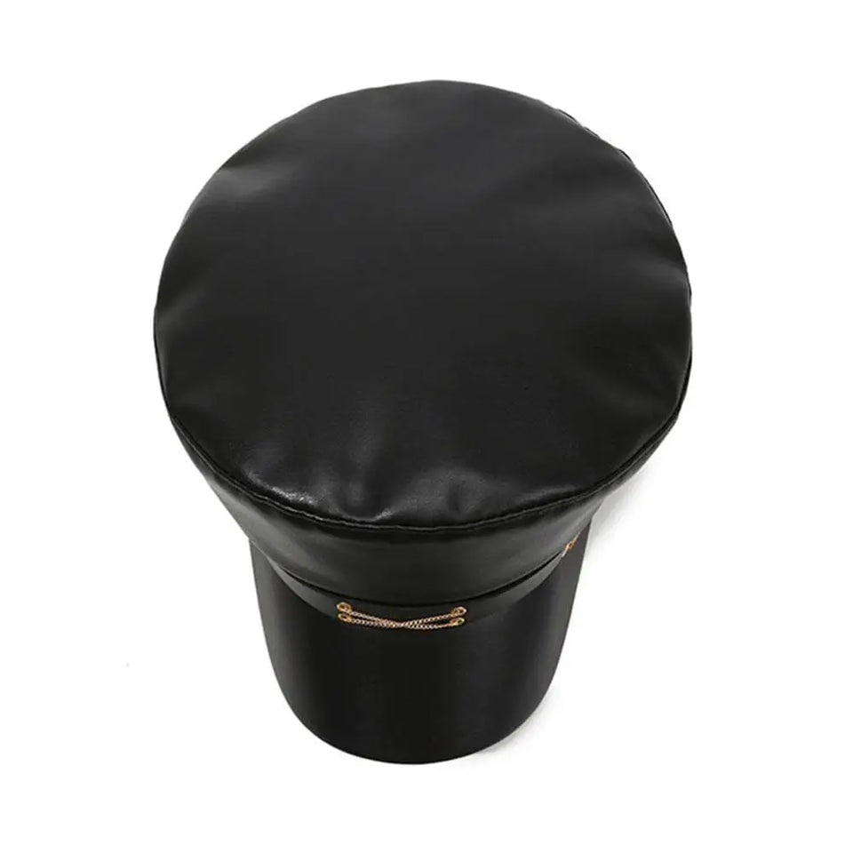 British Style Berets Visor Pu Leather Flat Top Hat Retro Black Painter Hat Classic Versatile Adjustable Beret Casual Sun Hats
