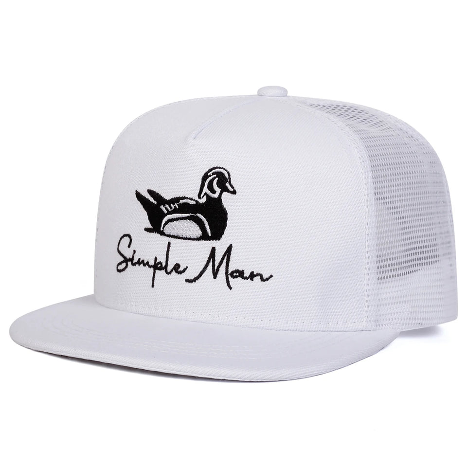 Unisex Simple Man Embroidery Hip-hop Net Hats Spring Summer Outdoor Adjustable Casual Baseball Caps Trucker Caps Sunscreen Hat