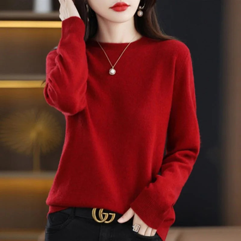 Women's Crew-Neck Pullover Sweater