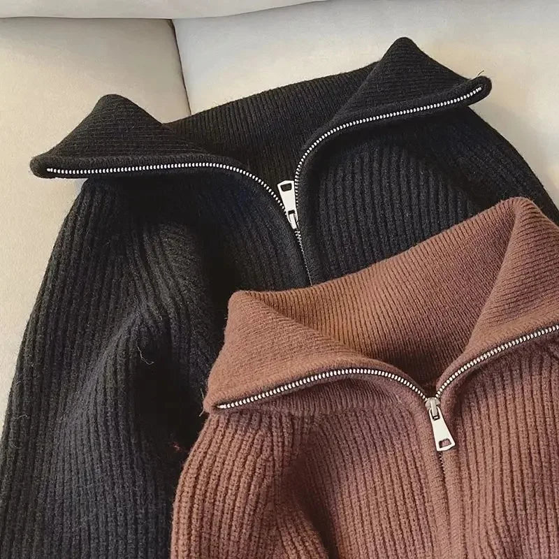 Women's Half-Zip Knit Sweater