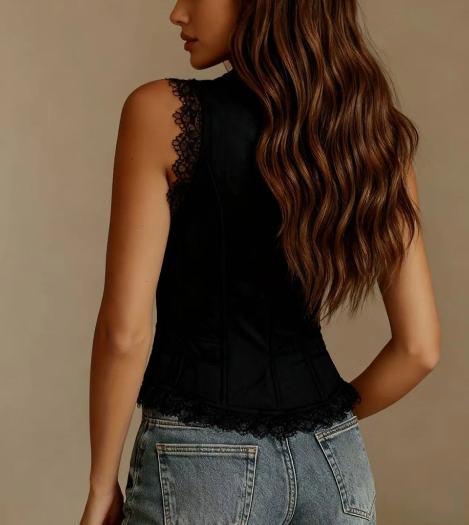 Women's Lace-Trim Tank Top