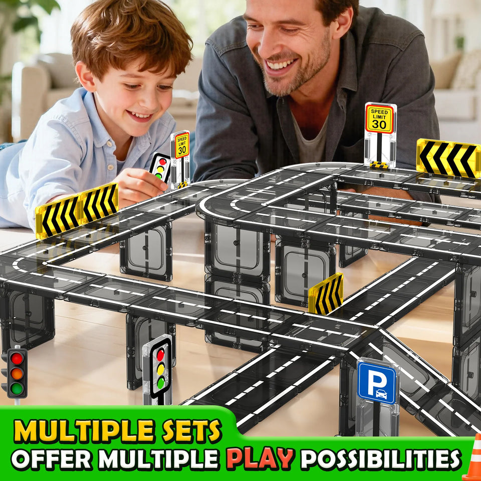 Magnetic Road Tile Set