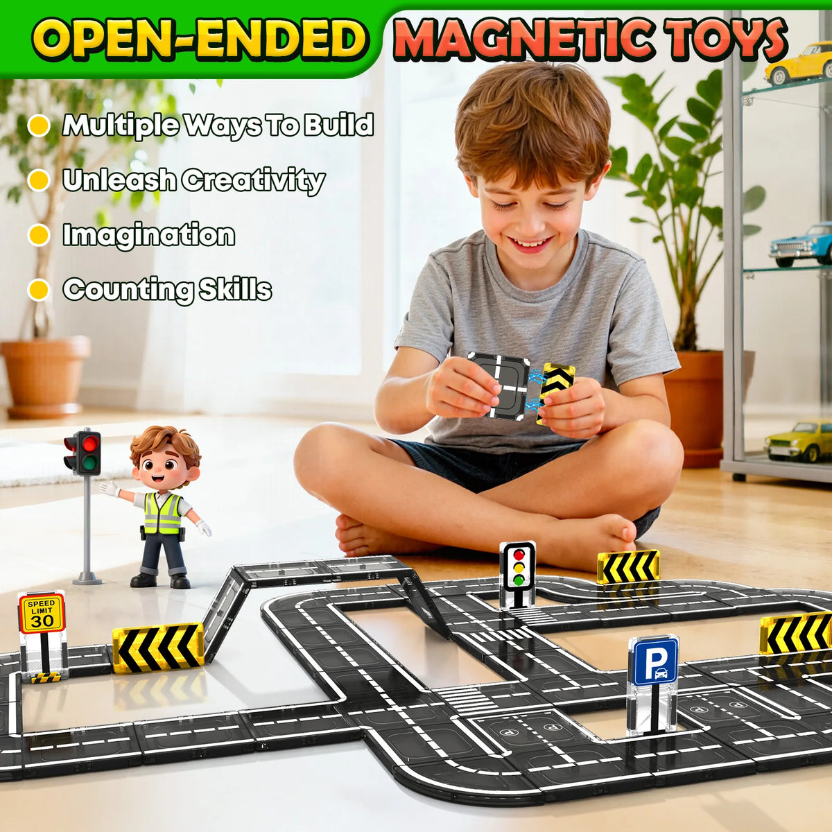 Magnetic Road Tile Set