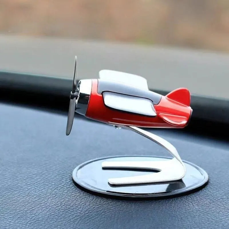 Solar Airplane Car Ornament