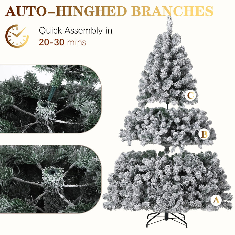 Pre-Lit Flocked Christmas Tree