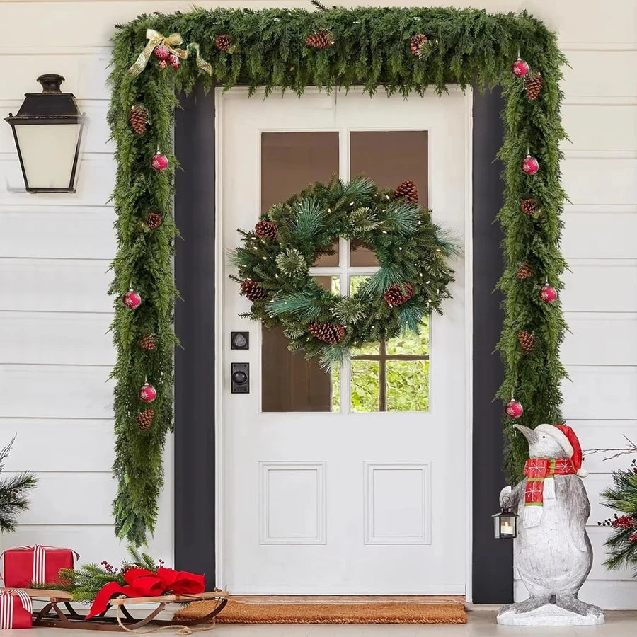 Cypress Christmas Garland