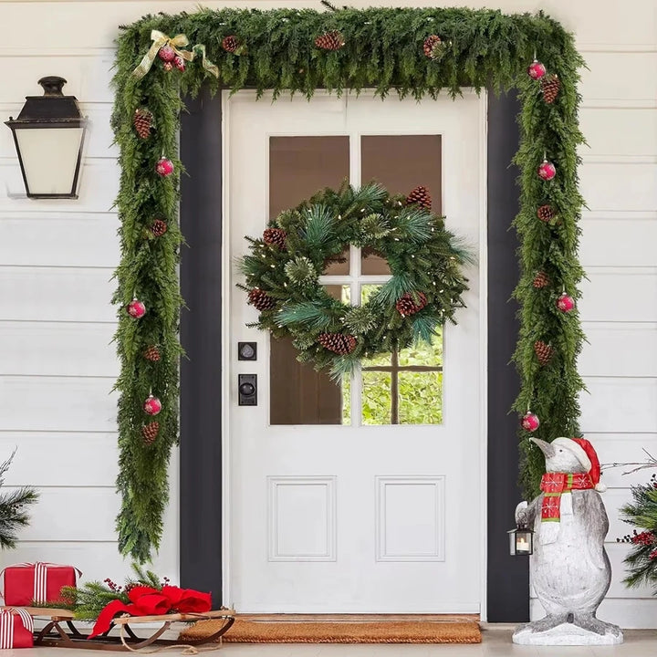 Cypress Christmas Garland
