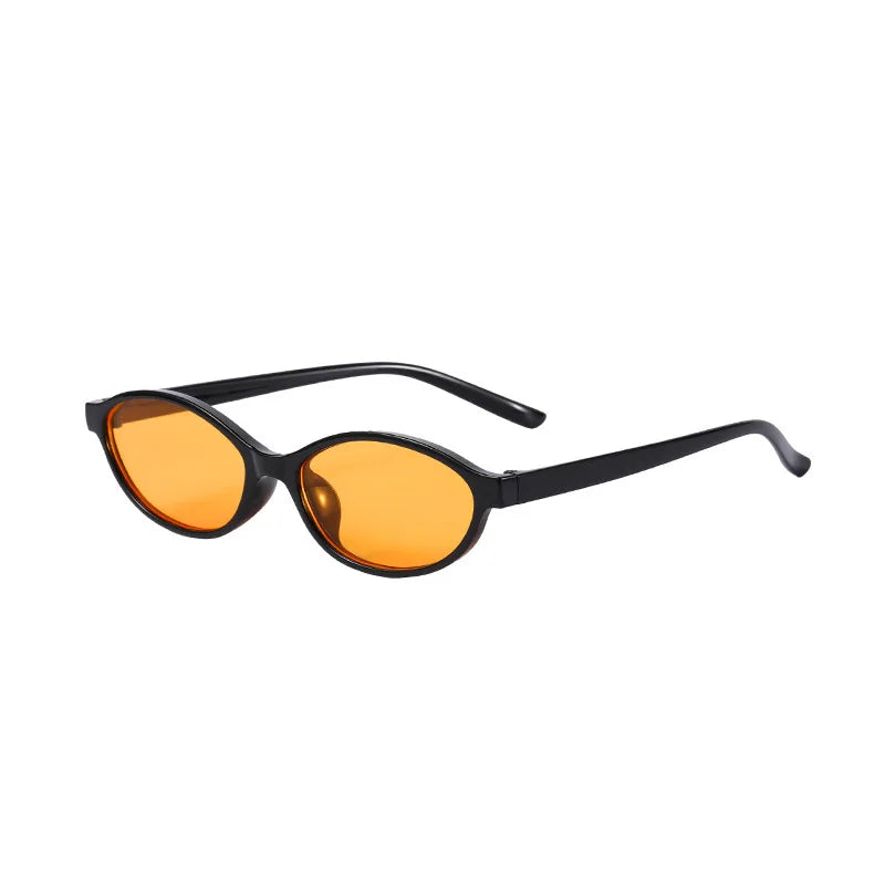 KLASSNUM Small Oval Sunglasses Women Vintage Brand Designer Y2K Sun Glasses 90s Fashion Cats Eye Shades Female Eyewear UV400