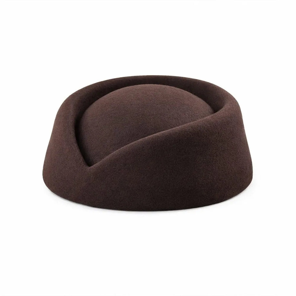 Fashion High Quality Versatile British Retro Top Hats Formal Concave Top Stewardess Hat Solid Pillbox Cap Cosplay Costume
