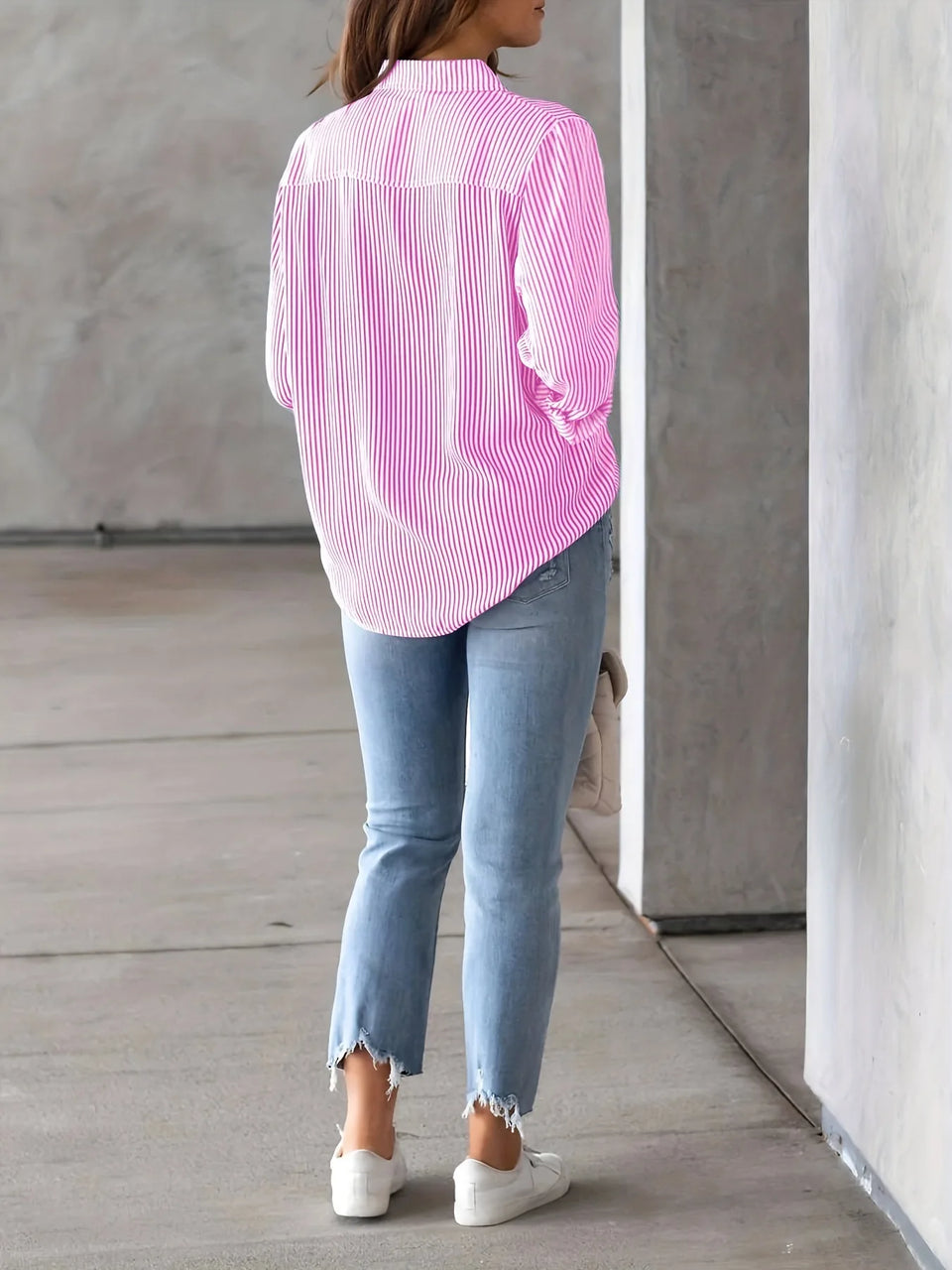 Women's Striped Long-Sleeve Shirt