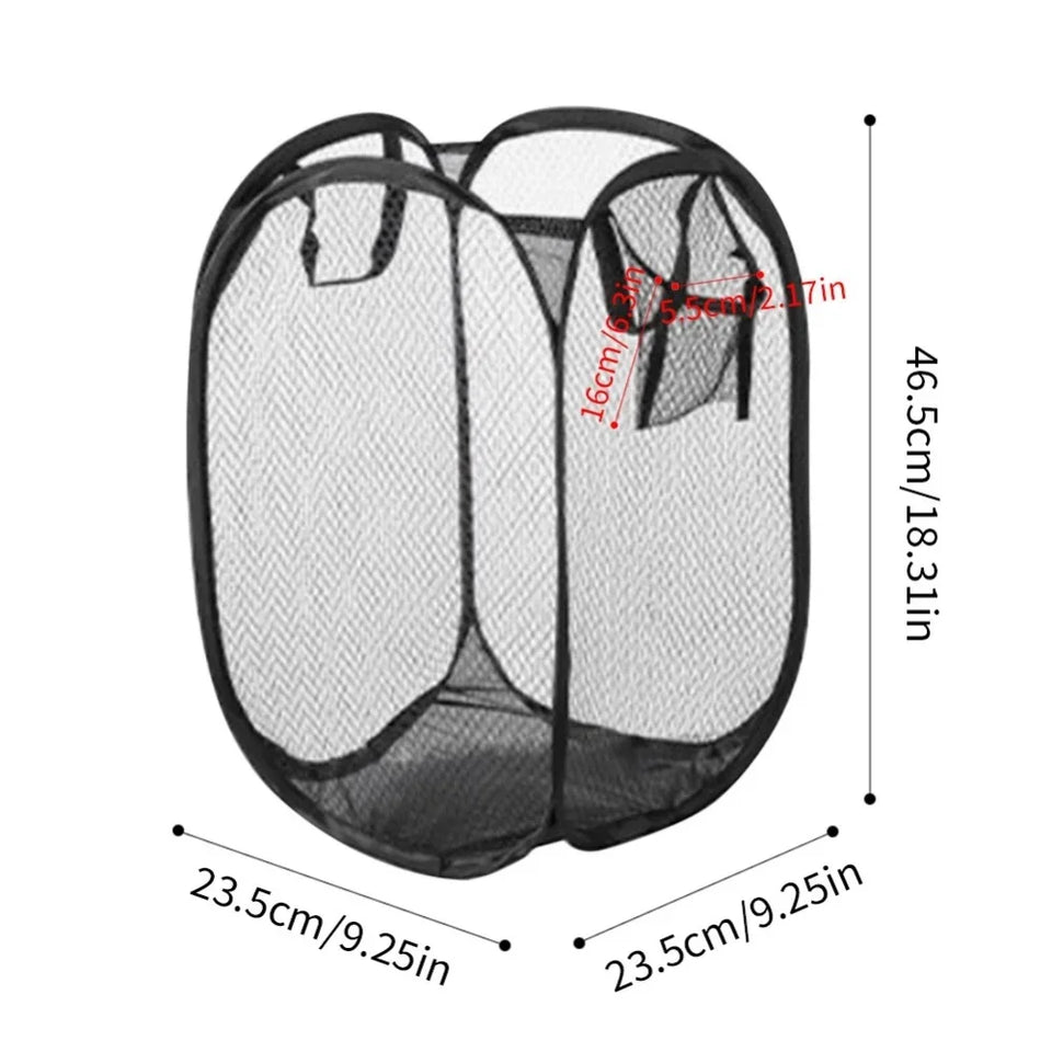 Pop-Up Mesh Laundry Hamper