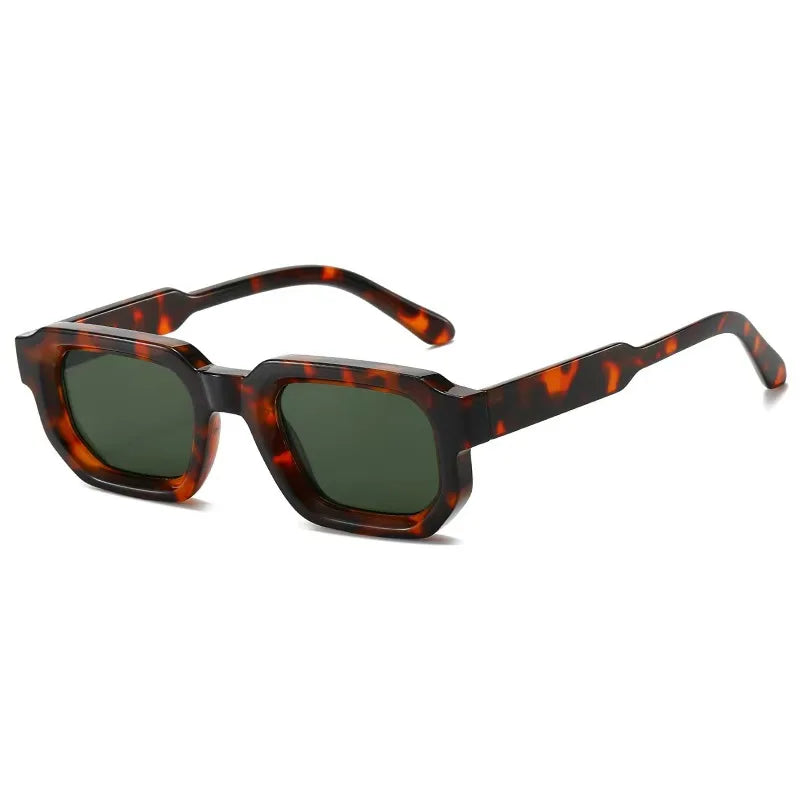New Men Vintage Rectangle Frame Sunglasses Fashion Retro Sun Glasses Luxury Brand Design Glasses UV400 Eyewear Women Goggles