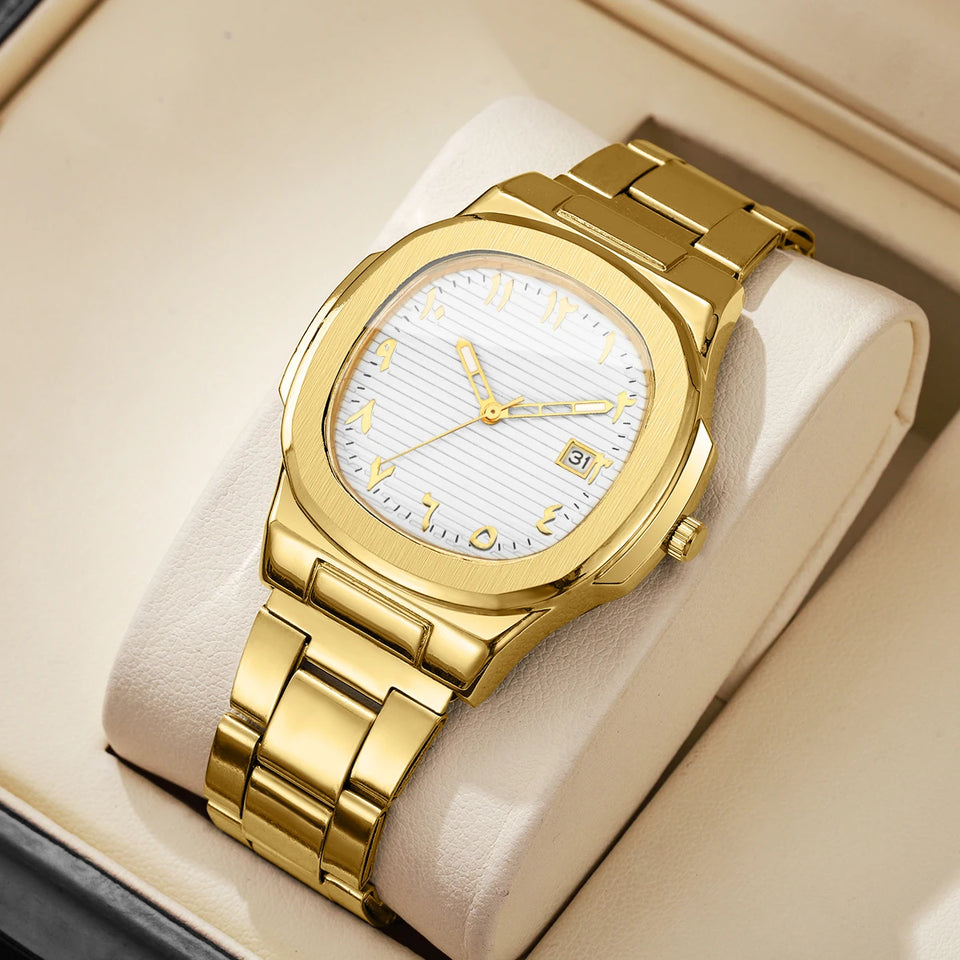 Men's Square-Dial Quartz Watch