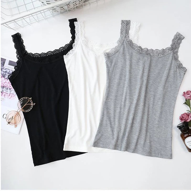 Women's Lace-Trim Cami Top