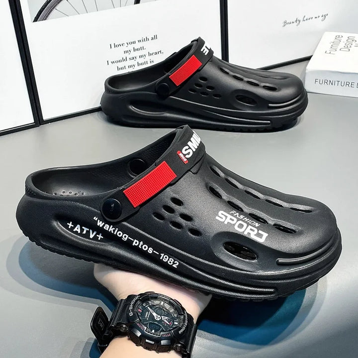 Unisex Retro Color-Block Clogs