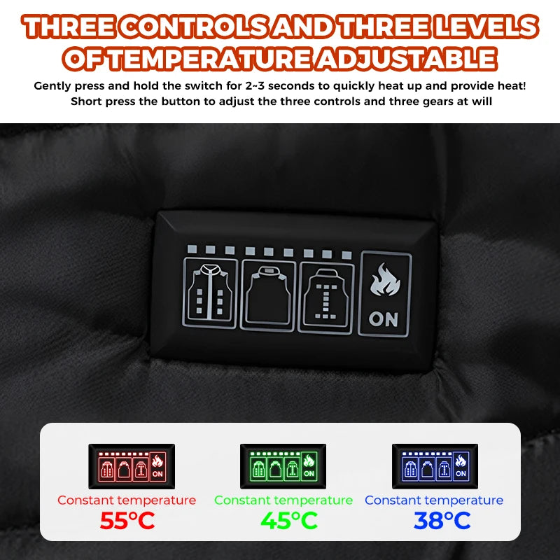 USB Heated Vest — 21 Areas