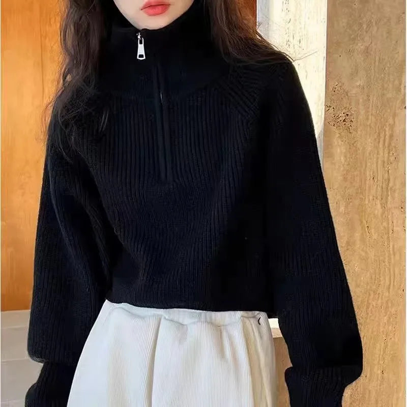 Women's Half-Zip Knit Sweater