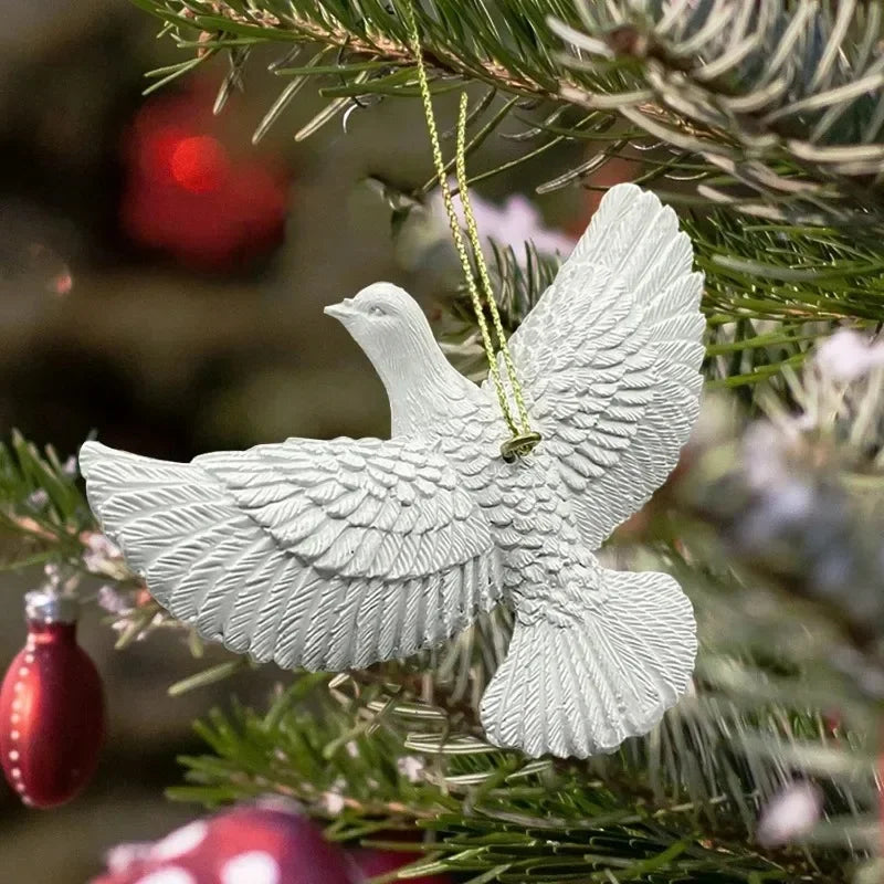 White Peace Dove Ornament