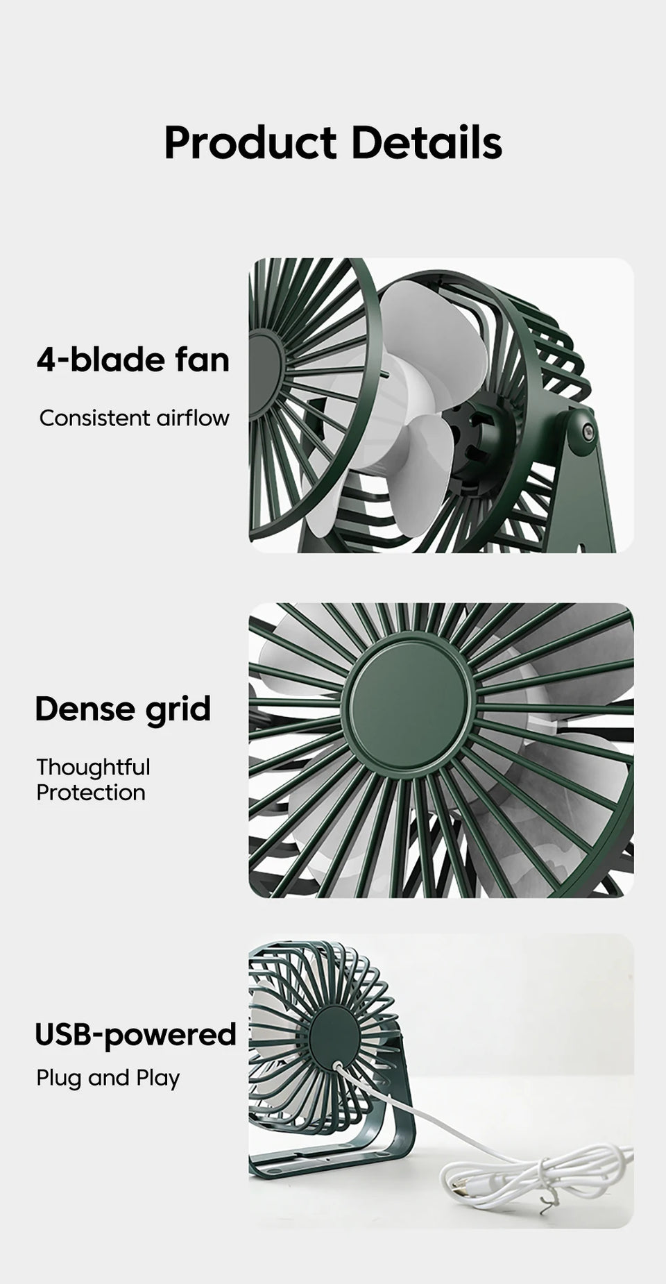 Adjustable Mini USB Fan