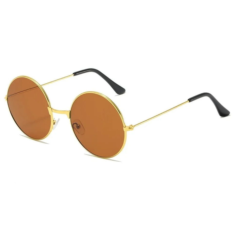 Metal Round-frame Sunglasses Hip Hop Anti UV Shades Eyewear Street Photography Candy Color Lens Circle Sun Glasses Summer