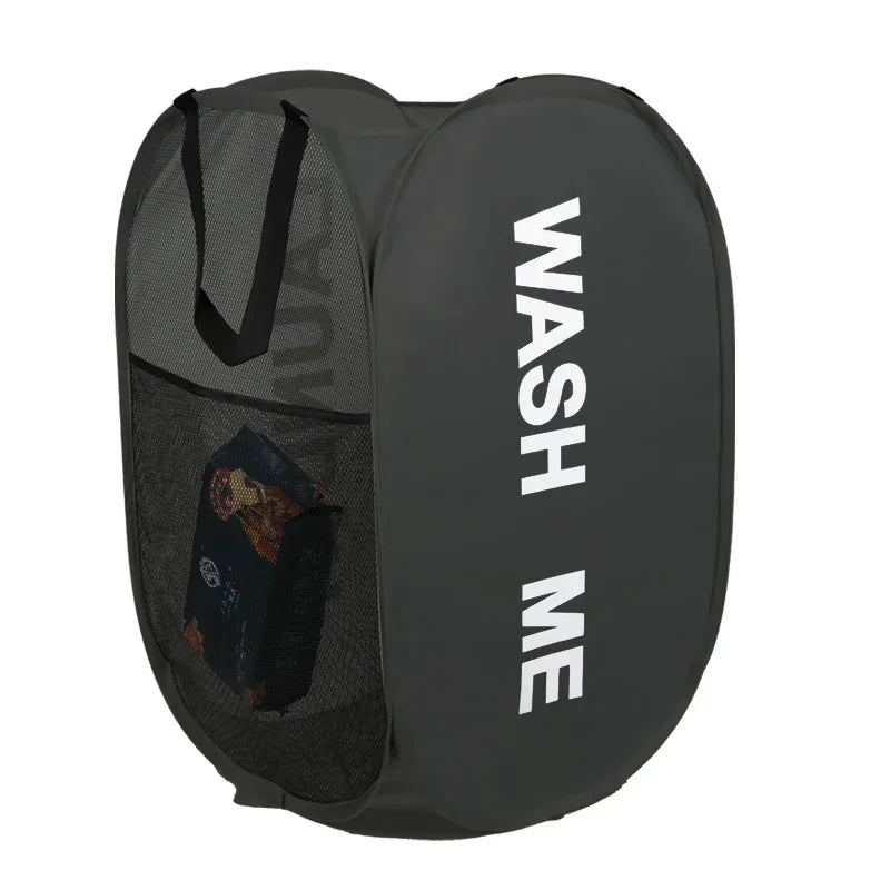 Pop-Up Mesh Laundry Hamper