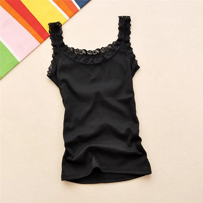 Women's Lace-Trim Tank Top