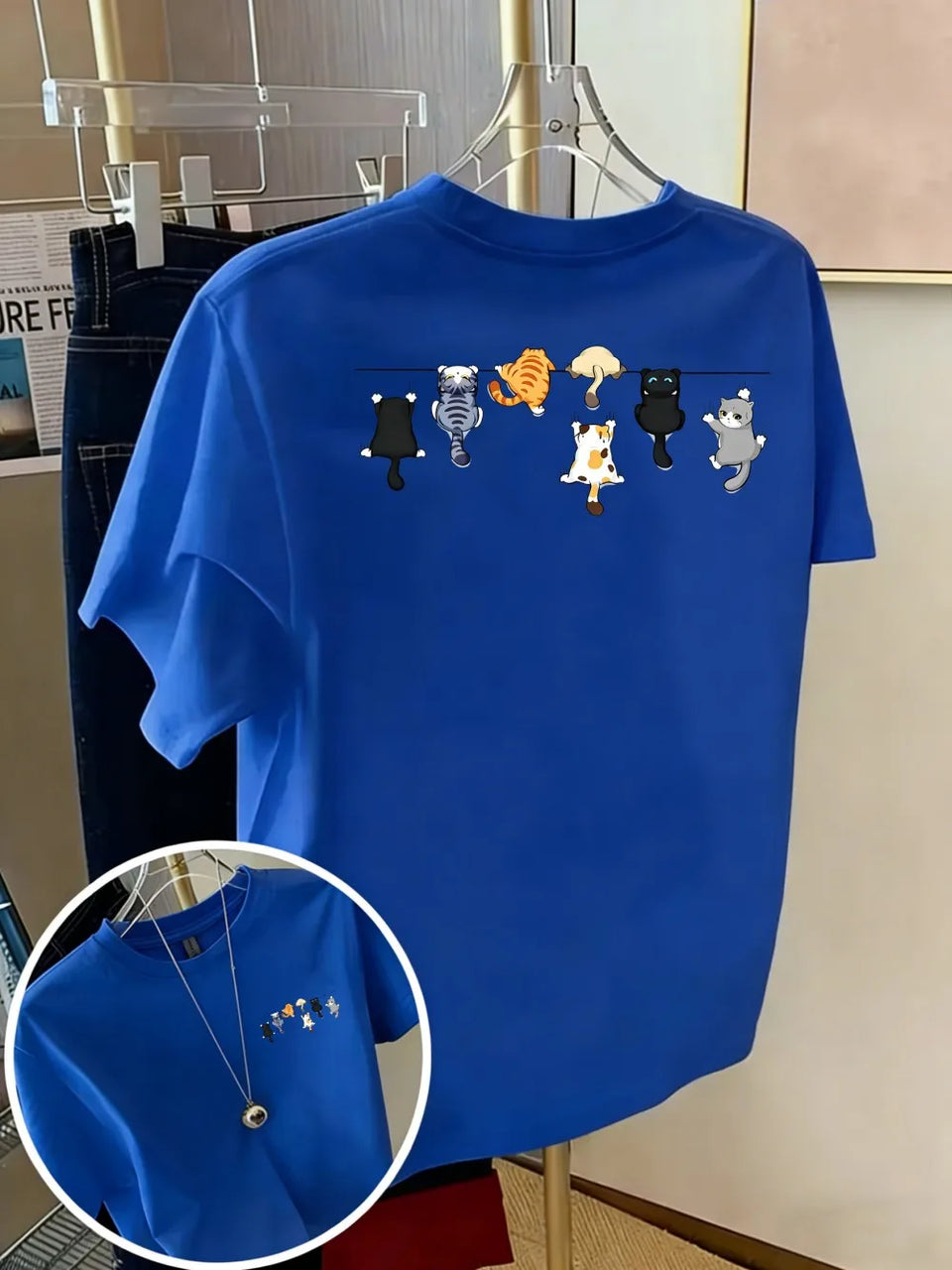 Women's Cat-Print T-Shirt