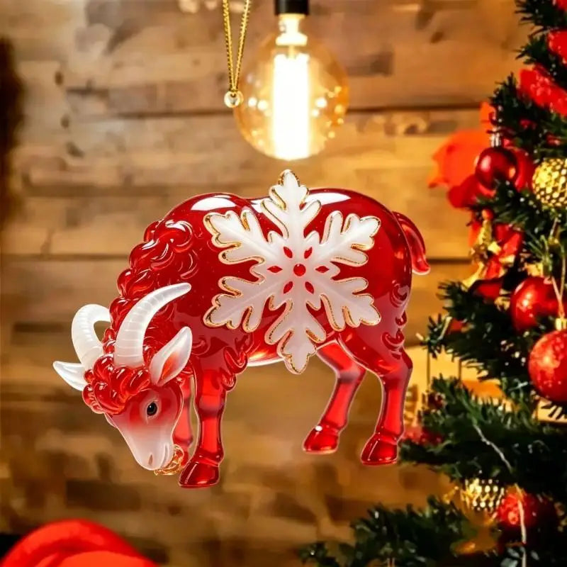 Acrylic Winged Goat Ornament