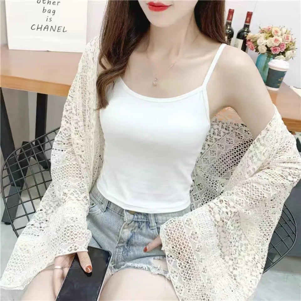 Women's Lace-Trim Tank Top