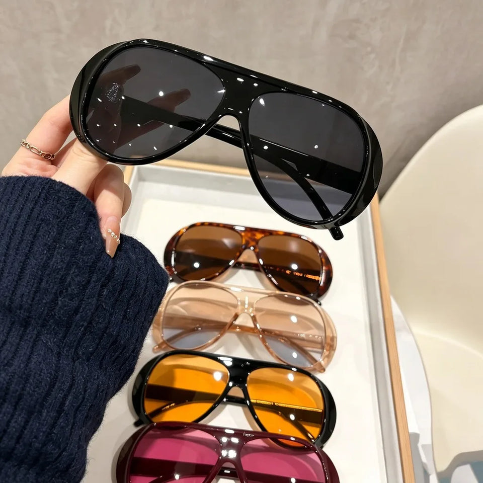 KLASSNUM Large Frame  Sunglasses Retro Punk Fashion Sun Glasses Uv400 Protective Frame Glasses For Men And Women Outdoor Eyewear