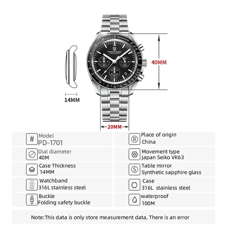 PAGANI DESIGN Men's Quartz Watch