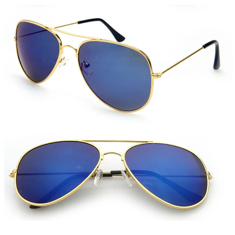 Fashion Metal Sunglasses Women Men Pilot Gradient Mirror Women's Oversized Glasses Oculos Lentes Gafas De Sol