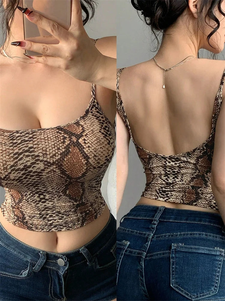 Women's Backless Cami Crop Top