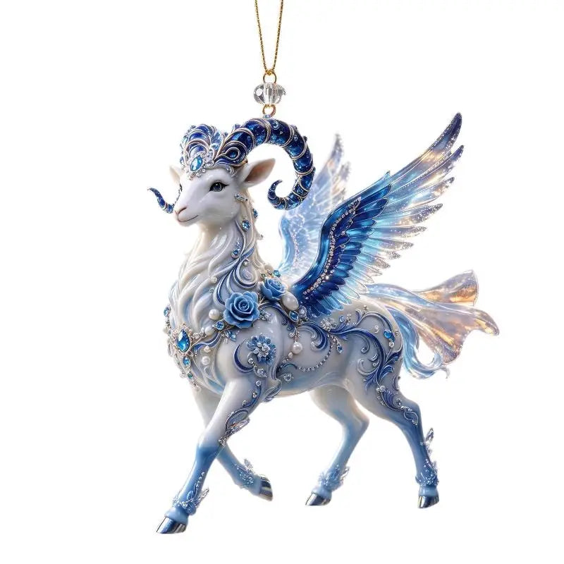 Acrylic Winged Goat Ornament