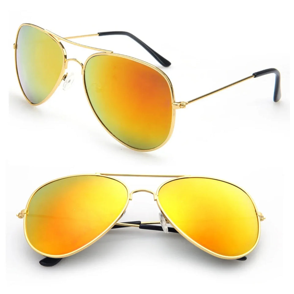 Fashion Metal Sunglasses Women Men Pilot Gradient Mirror Women's Oversized Glasses Oculos Lentes Gafas De Sol