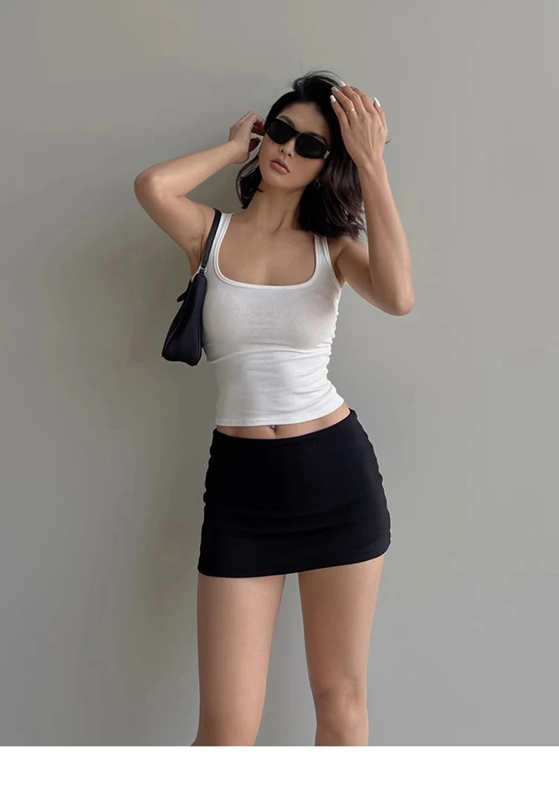 Women's Square-Neck Crop Tank Top