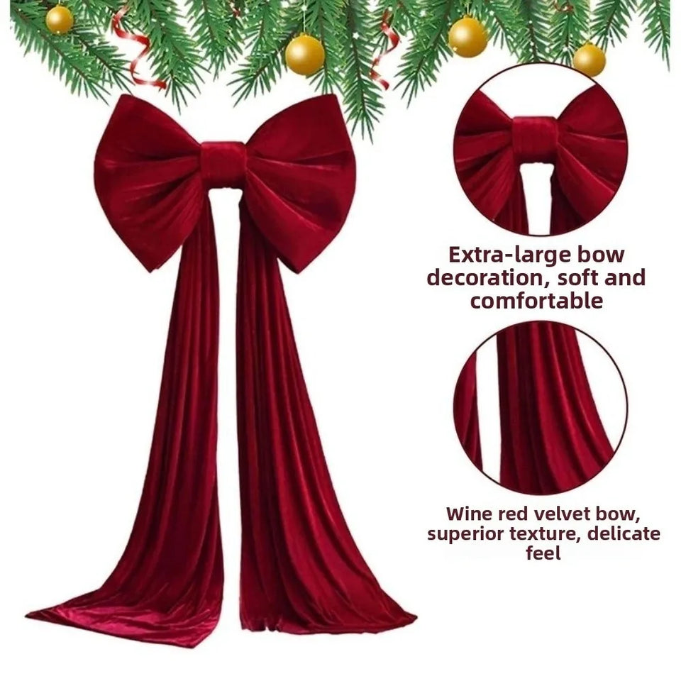Large Velvet Christmas Bow