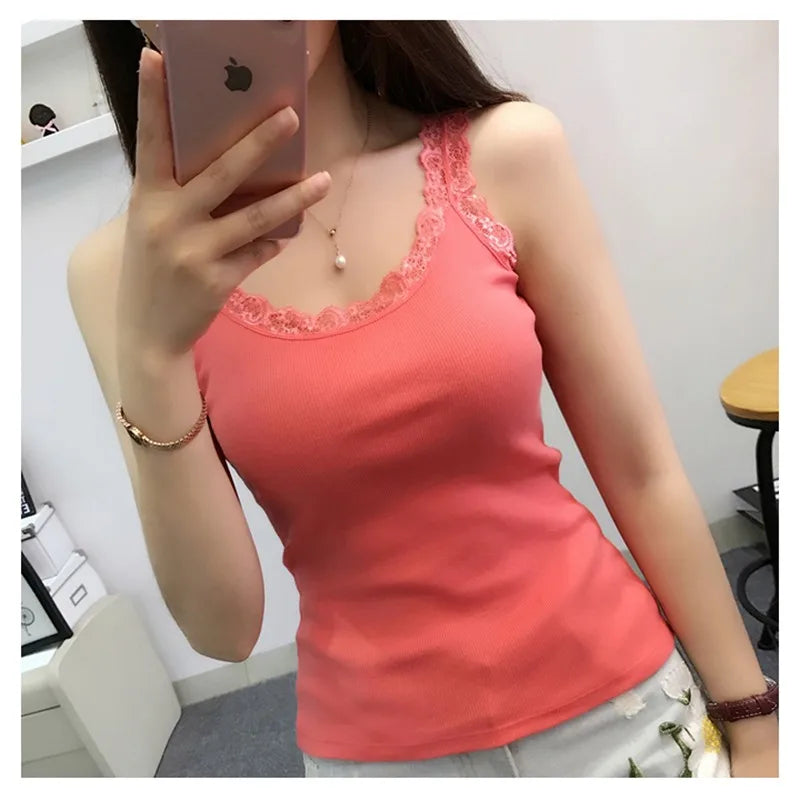Women's Lace-Trim Cami Top