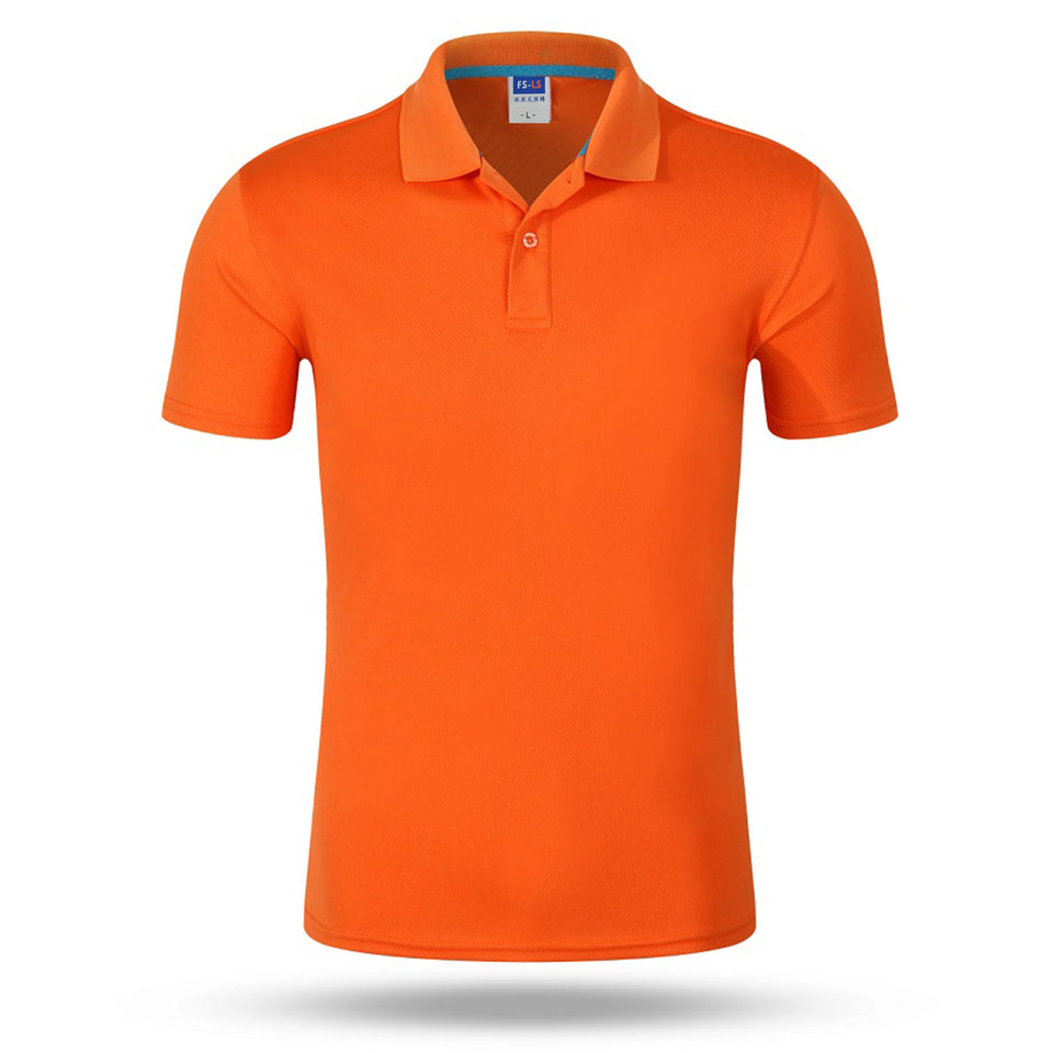 Quick Dry Sports Polo Shirt T-Shirt Custom Logo Print/Embroidery Design Company Brand Breathable Lapel Short Sleeve Top 4XL
