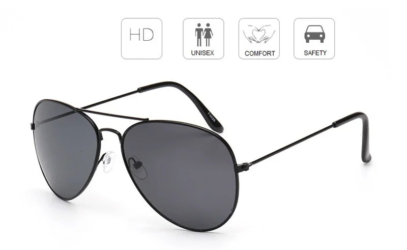 New Double Bridge Pilot Sunglasse Woman Alloy Frame Polit Mirror Sun Glasses Female Male UV400 Eyewear for Men