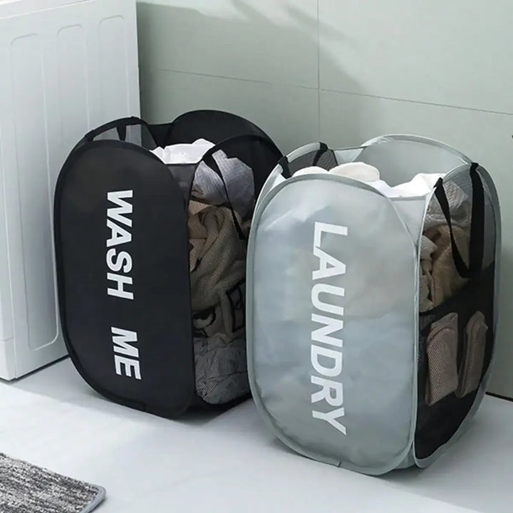 Pop-Up Mesh Laundry Hamper