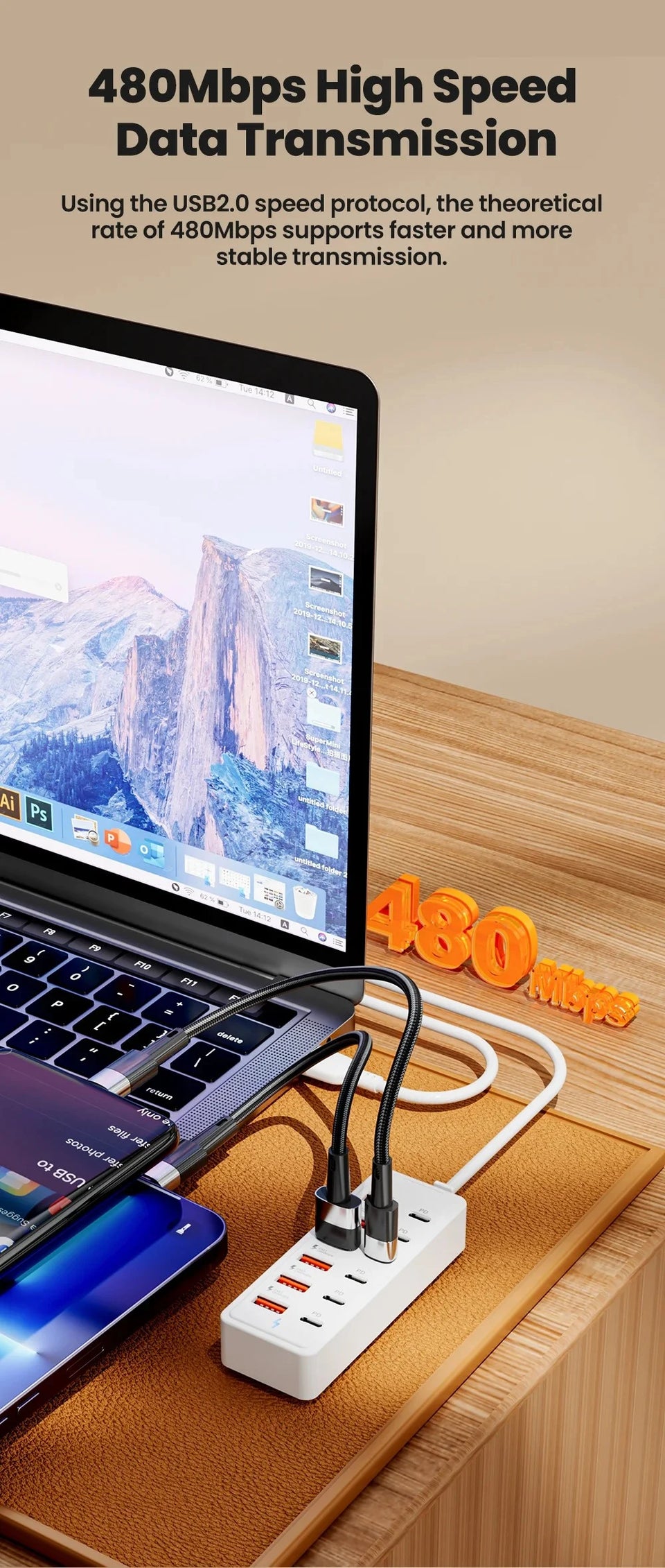 12-Port USB Charging Hub