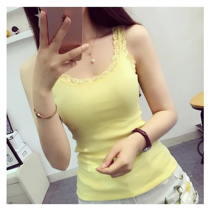 Women's Lace-Trim Cami Top